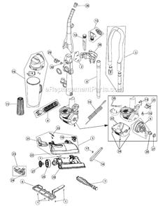 Page A Diagram and Parts List for M085835  Dirt Devil Upright Vacuum